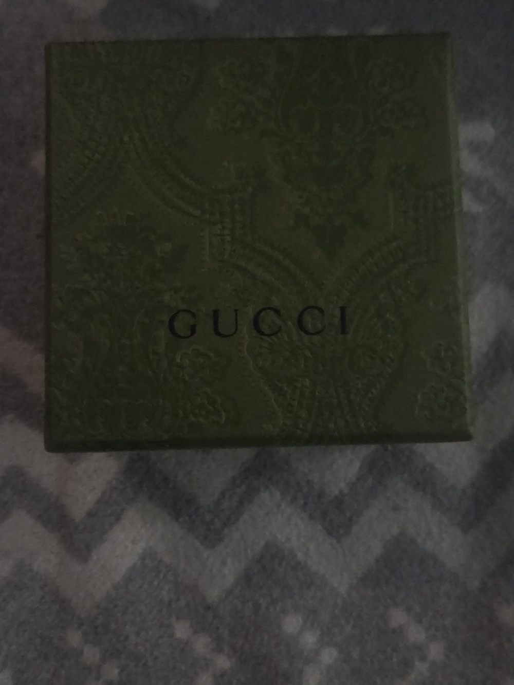 Gucci Green Embossed Watch Box with GUCCI Logo